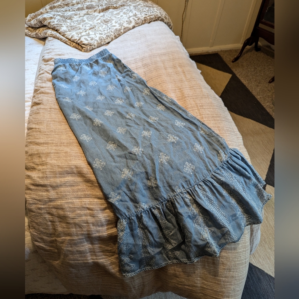 Lauren Lane for Sonoma block print lyocell long skirt - Picture 10 of 12